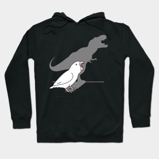 T-rex shadow - white parrotlet Hoodie